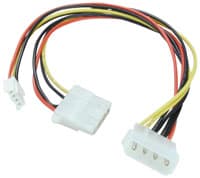 Lindy 5.25" Power Male to 5.25" & 3.5" Power Female, 0.25m