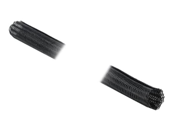 Delock Braided Sleeving self-closing - Flettet erme - 10 m - svart