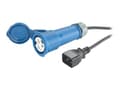 Miniatyrbilde 3 av 5: APC - Strømkabel - IEC 60320 C20 til IEC 60309 16A (hunn) - AC 230 V - 16 A - 2.5 m - svart - for P/N: AP98892F, AP98894F, AP98896F, SUVTR30KHS, SUVT