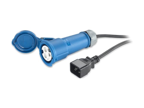 APC - Strømkabel - IEC 60320 C20 til IEC 60309 16A (hunn) - AC 230 V - 16 A - 2.5 m - svart - for P/N: AP98892F, AP98894F, AP98896F, SUVTR30KHS, SUVT