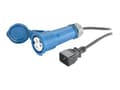 Miniatyrbilde 1 av 5: APC - Strømkabel - IEC 60320 C20 til IEC 60309 16A (hunn) - AC 230 V - 16 A - 2.5 m - svart - for P/N: AP98892F, AP98894F, AP98896F, SUVTR30KHS, SUVT
