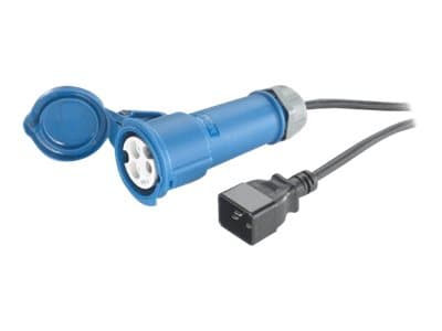 APC - Strømkabel - IEC 60320 C20 til IEC 60309 16A (hunn) - AC 230 V - 16 A - 2.5 m - svart - for P/N: AP98892F, AP98894F, AP98896F, SUVTR30KHS, SUVT