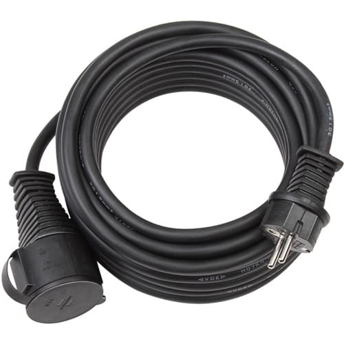 brennenstuhl H07RN-F 3G1,5 - Strømforlengelseskabel - power CEE 7/7 (hunn) til power CEE 7/7 (hann) - AC 230 V - 10 m - svart