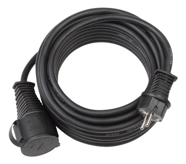 brennenstuhl H07RN-F 3G2,5 - Strømforlengelseskabel - power CEE 7/7 (hunn) til power CEE 7/7 (hann) - AC 450/750 V - 25 m - svart