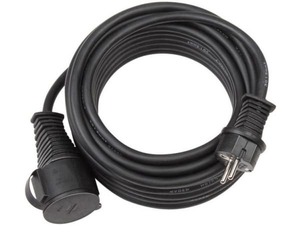 brennenstuhl H07RN-F 3G2,5 - Strømforlengelseskabel - power CEE 7/7 (hunn) til power CEE 7/7 (hann) - AC 450/750 V - 25 m - svart