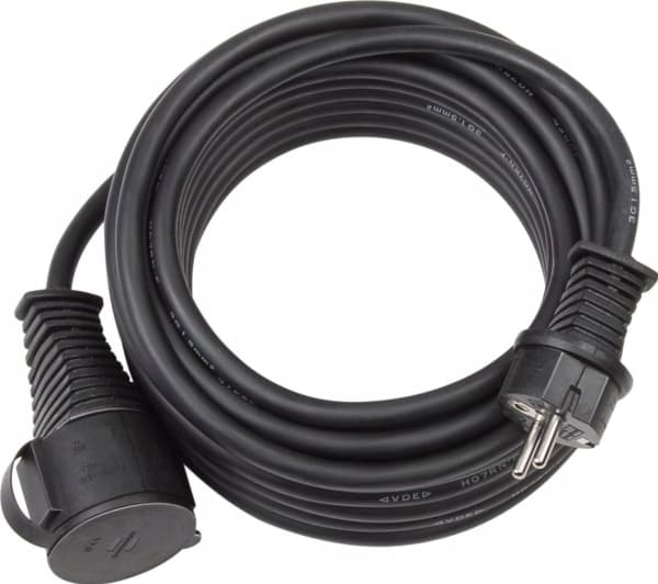 brennenstuhl H07RN-F 3G2,5 - Strømforlengelseskabel - power CEE 7/7 (hunn) til power CEE 7/7 (hann) - AC 450/750 V - 25 m - svart