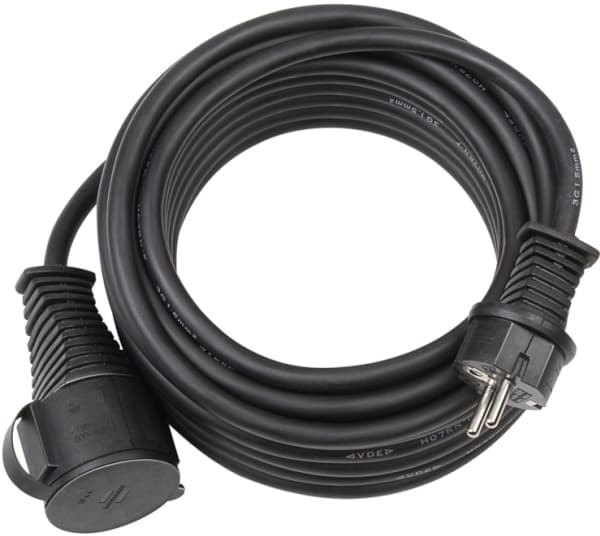 brennenstuhl H07RN-F 3G2,5 - Strømforlengelseskabel - power CEE 7/7 (hunn) til power CEE 7/7 (hann) - AC 450/750 V - 25 m - svart
