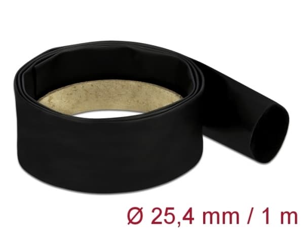 Delock - Varmekrymperør - 1 m - svart