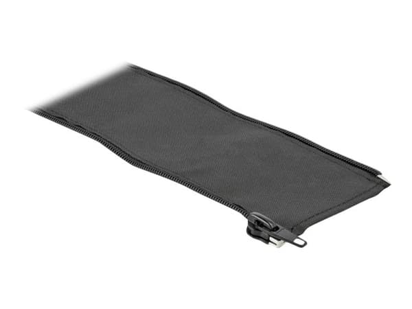 Delock Woven Sleeve with zip fasterner heat-resistant - Flätad ärm - 1 m - svart