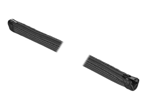 Delock Braided Sleeve with zip fastener heat-resistant - Flätad ärm - 2 m - svart