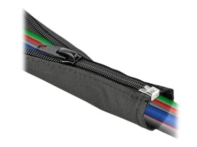 Delock Woven Sleeve with zip fasterner heat-resistant - Flettet erme - 1 m - svart