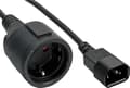 Miniatyrbilde 5 av 5: InLine 16659K, 0,5 m, Strømplugg type F, C14 kopling, H05VV-F