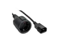 Miniatyrbilde 2 av 5: InLine 16659K, 0,5 m, Strømplugg type F, C14 kopling, H05VV-F