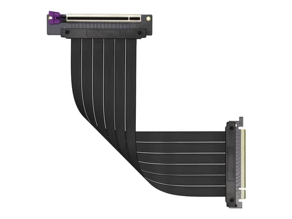 Cooler Master Riser Cable Ver. 2 - PCI Express x16-kabel - PCI Express (hun) vinklet til PCI Express (hann) - 30 cm - stigerør - svart
