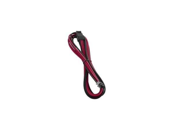 CableMod PRO ModMesh RT-Series - Strømkabel - 8-pins PCIe-strøm (hann) - 60 cm - formstøpt - svart, rød