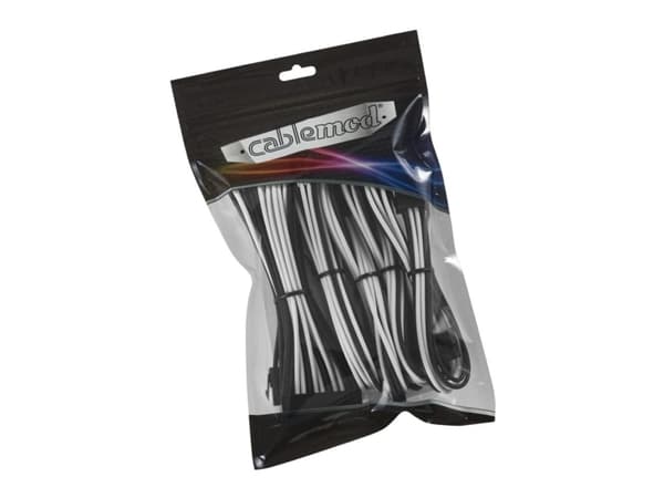 CableMod Classic ModMesh 8+6 Series Cable Extension Kit - Strømkabelsett - svart, hvit