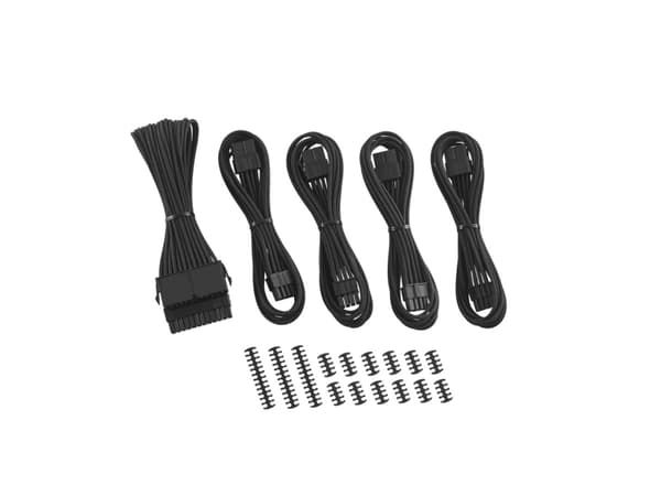 CableMod Classic ModMesh 8+8 Series Cable Extension Kit - Strømkabelsett - svart