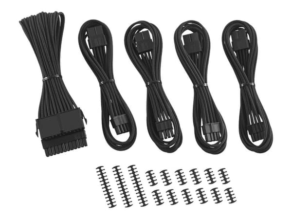 CableMod Classic ModMesh 8+8 Series Cable Extension Kit - Strømkabelsett - svart