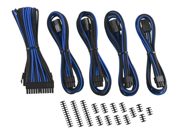 CableMod Classic ModMesh 8+6 Series Cable Extension Kit - Strömkabelsats - svart, blå