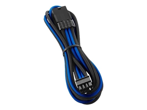 CableMod PRO ModMesh - Strømforlengelseskabel - 8-pins PCIe-strøm (hann) til 8-pins PCIe-strøm (hunn) - 45 cm - formstøpt - svart, blå