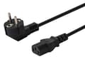 Miniatyrbilde 3 av 5: SAVIO CL-98 - Strømkabel - type F (hann) vinklet til power IEC 60320 C13 - 250 V - 10 A - 1.8 m - svart