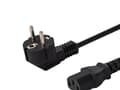 Miniatyrbilde 4 av 5: SAVIO CL-98 - Strømkabel - type F (hann) vinklet til power IEC 60320 C13 - 250 V - 10 A - 1.8 m - svart