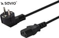 Miniatyrbilde 2 av 5: SAVIO CL-98 - Strømkabel - type F (hann) vinklet til power IEC 60320 C13 - 250 V - 10 A - 1.8 m - svart