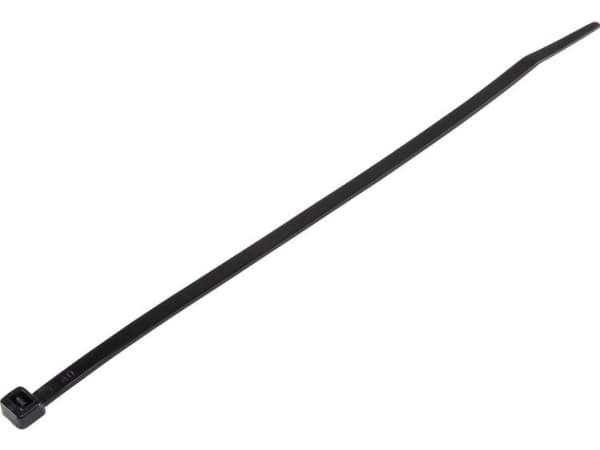 Conrad TC-6645736, Stigeformet buntebånd, Sort, 203 mm, 4,6 mm, 100 stykker