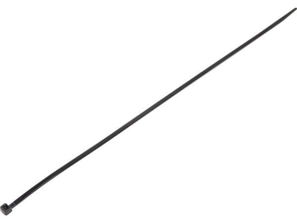 Conrad TC-6645740, Stigeformet buntebånd, Sort, 385 mm, 4,8 mm, 100 stykker