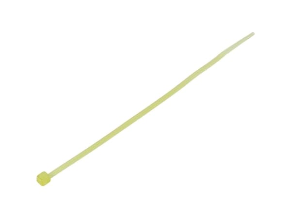 Conrad TC-6645788, Stigeformet buntebånd, Gult, 142 mm, 2,5 mm, 100 stykker