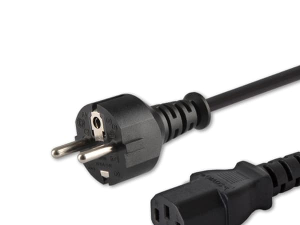 SAVIO CL-138 - Strømkabel - 2-polet (han) til IEC 60320 C13 - 250 V - 3 A - 1.8 m - lajiteltu
