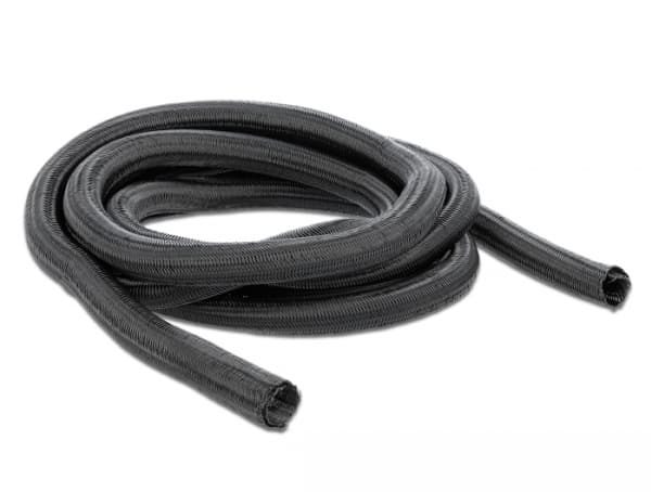 Delock Braided Sleeving self-closing - Flettet erme - 2 m - svart
