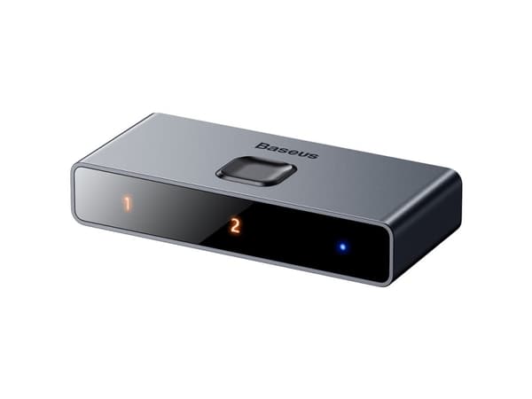 Baseus - Video/ljudsplitter/switch - matris, 2-i-1 eller 1-i-2 - 2 x HDMI - skrivbordsmodell