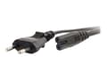 Pikkukuva 1 / 5: C2G ei-polaarinen virtajohto - Strømkabel - IEC 60320 C7 til CEE 7/7 (han) - AC 250 V - 1 m - formet - lajitelma
