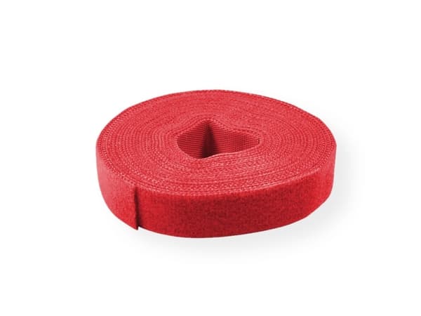 Value 25.99.5253, Koukullinen ja lenkillinen nippuside, Punainen, 25000 mm, 10 mm, 5 kpl