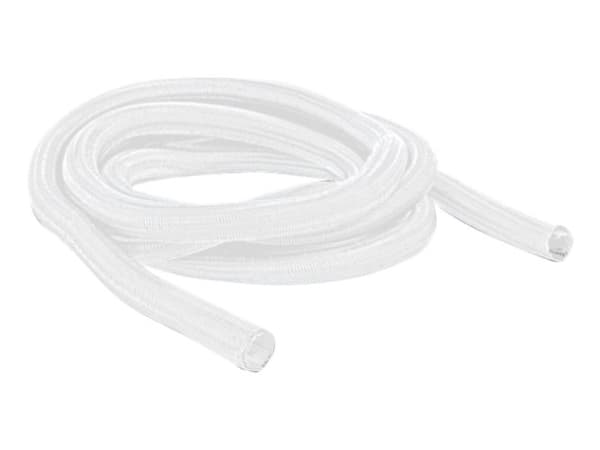 Delock Braided Sleeving self-closing - Flettet erme - 2 m - hvit