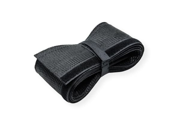 ROLINE 19.08.3161, Koukullinen ja lenkillinen nippuside, PVC-muovi, Musta, 2500 mm