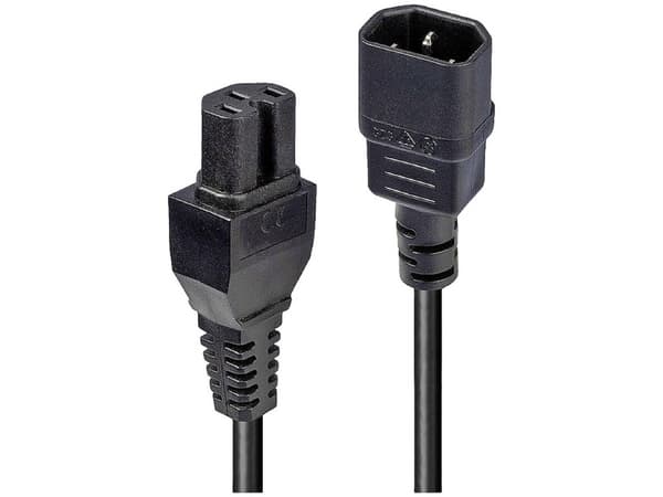 Lindy 30314, 2 m, C14 kopling, C15 kopling, H05VV-F3G