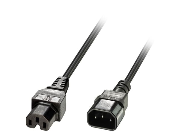 Lindy 30314, 2 m, C14 kopling, C15 kopling, H05VV-F3G