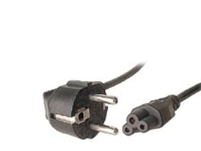 EXC | Powercord | CEE 7/7 (German/Schuko) - IEC C5 (Mickey Mouse) | 1.8m | Black