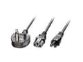 Miniatyrbilde 1 av 2: Lindy 30374, 2,5 m, Strømplugg type G, C13 coupler + C5 coupler, H05VV-F3G