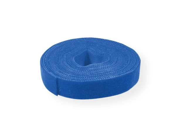 Value 25.99.5254, Borrelås-kabelbånd, Blå, 25000 mm, 10 mm, 5 stykker