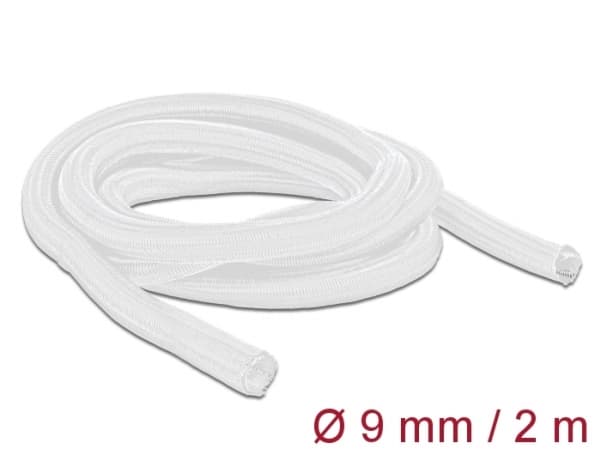 Delock Braided Sleeving self-closing - Flätad ärm - 2 m - vit