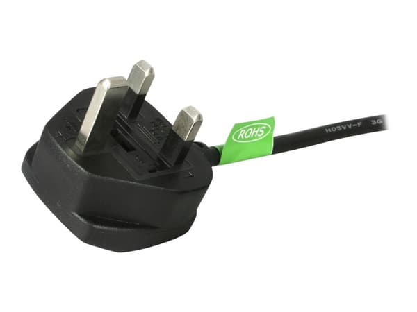 StarTech.com 6ft (1.8m) UK Computer Power Cable, 18AWG, BS 1363 to C13 Power Cord, 10A 250V, Black Replacement AC Power Cord, Monitor Power Cable, BS