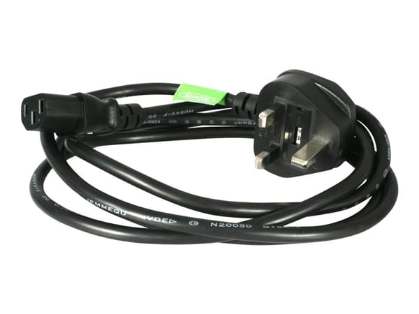StarTech.com 6ft (1.8m) UK Computer Power Cable, 18AWG, BS 1363 to C13 Power Cord, 10A 250V, Black Replacement AC Power Cord, Monitor Power Cable, BS