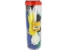 Delock Cable tie assortment box 600 pieces assorted colours - Kabelbandsats - svart, vit, blå, gul, grön
