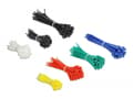Miniatyrbilde 4 av 4: Delock Cable tie assortment box 600 pieces assorted colours - Kabellissesett - svart, hvit, blå, gul, rød, grønn