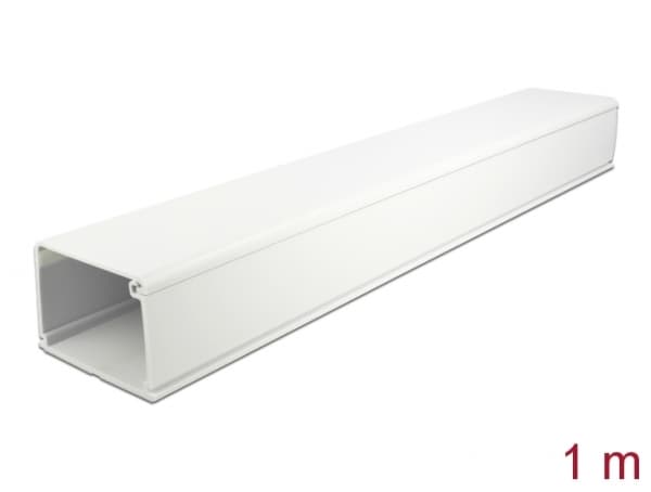 Delock - Cable duct with cover - 1 m - hvit