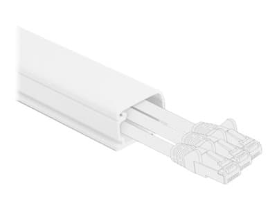Delock - Cable duct with cover - 1 m - hvit