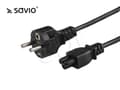 Miniatyrbilde 3 av 5: SAVIO CL-67 - Strømkabel - IEC 60320 C5 til CEE 7/17 (hann) - AC 250 V - 1.5 m